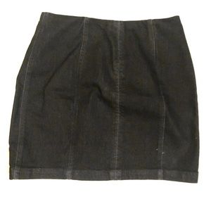 Black Denim Skirt